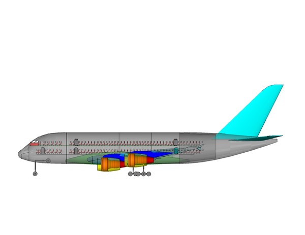 3d a380 assembly - A380(New).dwg or .dxf(zip) or .skp(zip) by RodgerSaintJohn