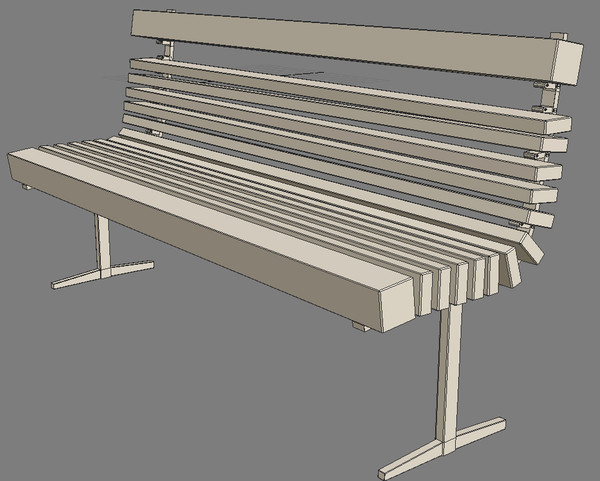 Wood Bench