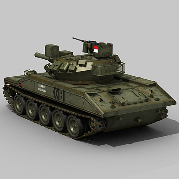 3d 3ds challenger leopard m551 - Modern Tanks collection by Sandu_Bublic