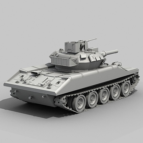 3d 3ds challenger leopard m551 - Modern Tanks collection by Sandu_Bublic