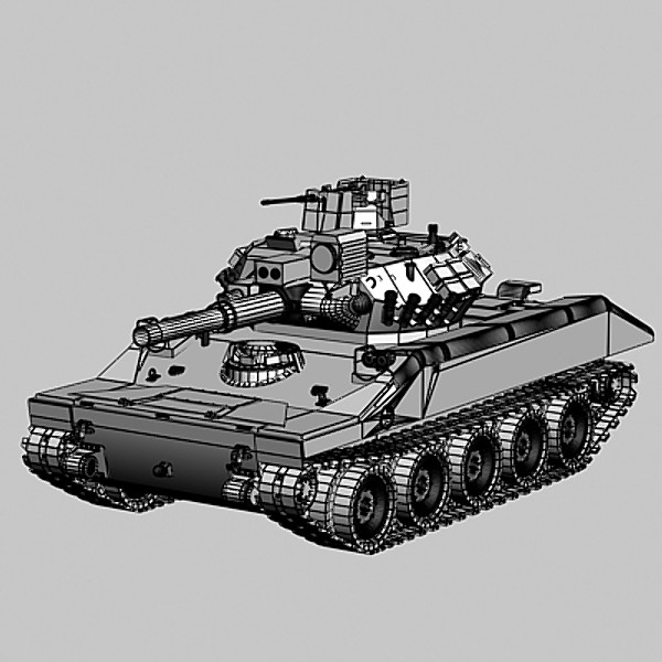 3d 3ds challenger leopard m551 - Modern Tanks collection by Sandu_Bublic