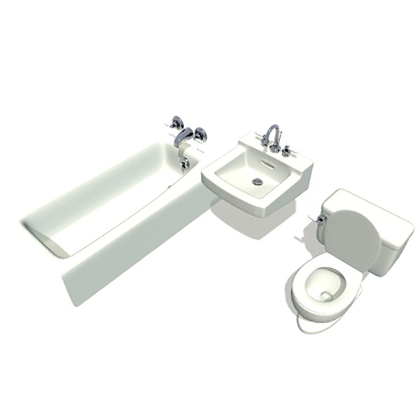c4d basin bath - elements-salle-de-bain.c4d by 3DBS