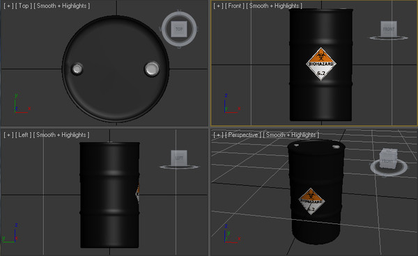 3d 50 gallon steel oil - 50 Gallon Drum & Lables by Imagetek3D