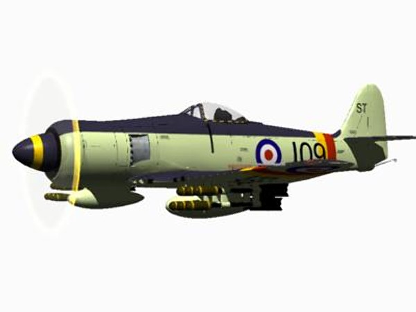 hawker sea fury fighters c4d - Hawker Sea Fury FB11 by pbratt