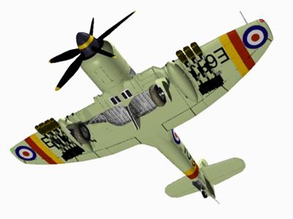 hawker sea fury fighters c4d - Hawker Sea Fury FB11 by pbratt