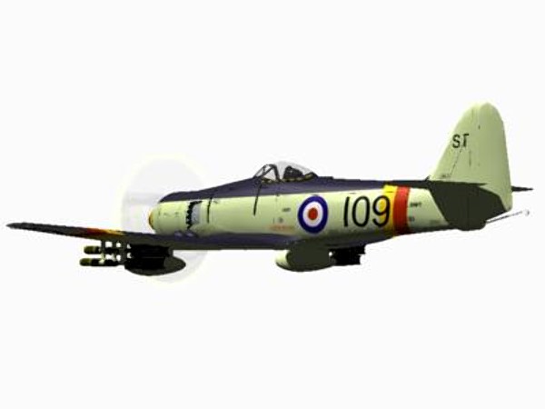 hawker sea fury fighters c4d - Hawker Sea Fury FB11 by pbratt