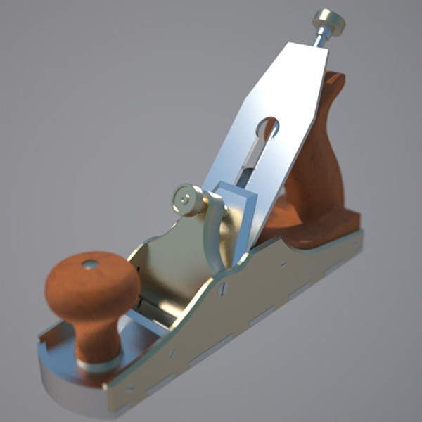 antique plane tool 3d 3ds - Antique Plane Tool by chaosfractal