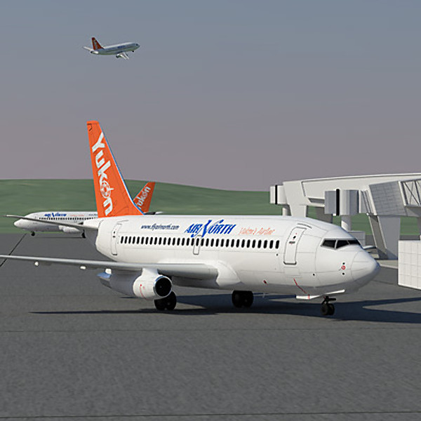 3d 737 200 airliner american model - 737 200 Collection. Eight American Airlines by ArqArt3D