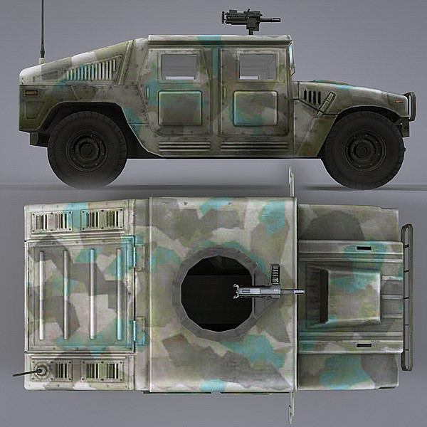 3dsmax hummer humvee jeep - Humvee by NesAn Studio