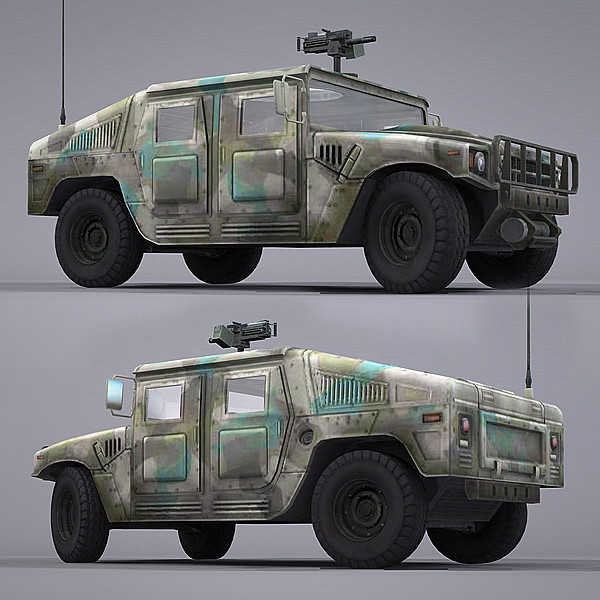 3dsmax hummer humvee jeep - Humvee by NesAn Studio