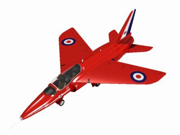 hawker siddeley gnat red arrows 3d c4d - Hawker Siddeley Gnat T1 (Red Arrow) by pbratt