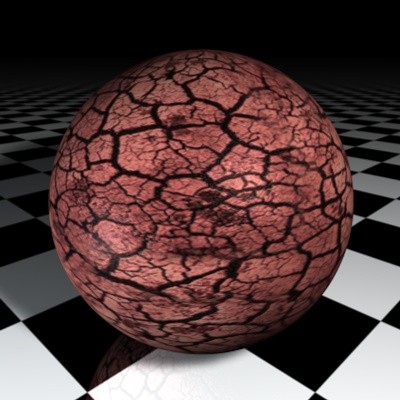 Cracked red clay