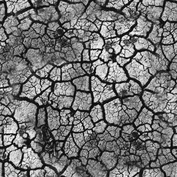 Cracked red clay