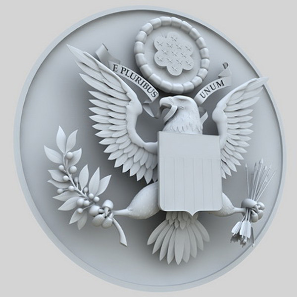 coat arms united states 3d obj - State Seal of United States by Igor Yakovlev
