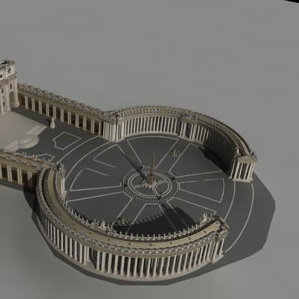 3d model st peter basilica rome - St. Peter Basilica in Rome (textured) by iaio82
