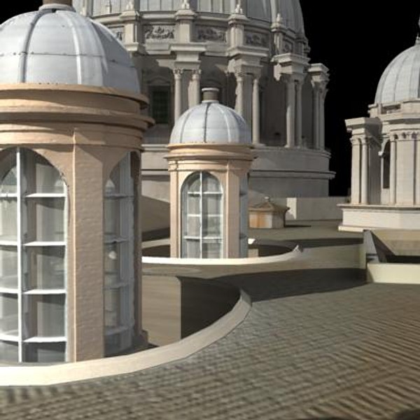 3d model st peter basilica rome - St. Peter Basilica in Rome (textured) by iaio82