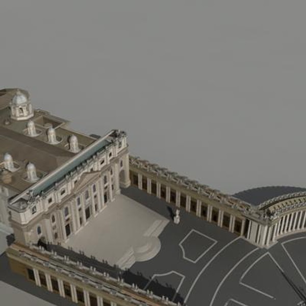 3d model st peter basilica rome - St. Peter Basilica in Rome (textured) by iaio82