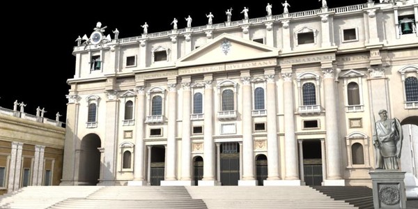 3d model st peter basilica rome - St. Peter Basilica in Rome (textured) by iaio82