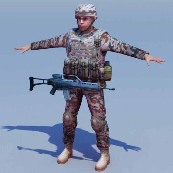 Bundeswehr Infantry (Desert) 3D Models