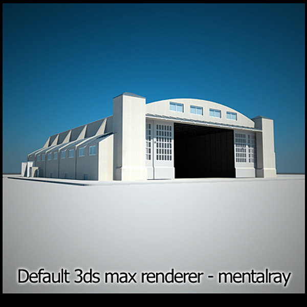 3d 3ds control plane - Aircraft Hangar by vankata