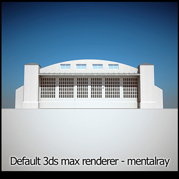 3d 3ds control plane - Aircraft Hangar by vankata