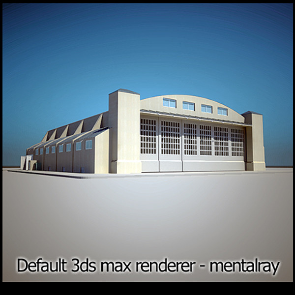 3d 3ds control plane - Aircraft Hangar by vankata