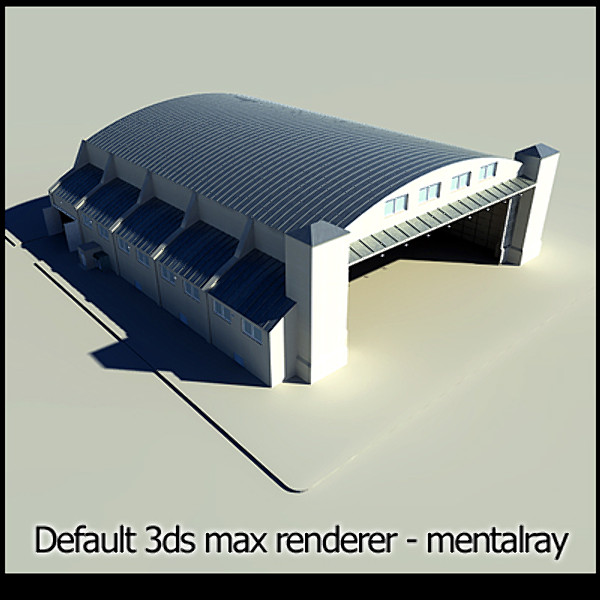 3d 3ds control plane - Aircraft Hangar by vankata