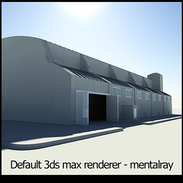 3d 3ds control plane - Aircraft Hangar by vankata
