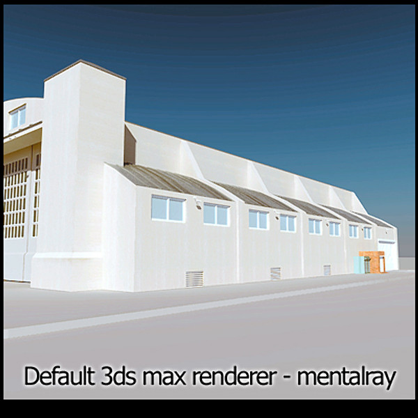 3d 3ds control plane - Aircraft Hangar by vankata