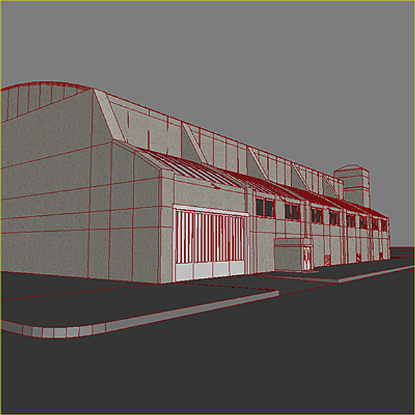 3d 3ds control plane - Aircraft Hangar by vankata