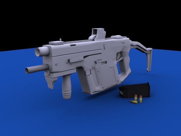 modern smg 3ds - Kriss Modern SMG (textured) by kornswag