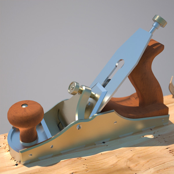 antique plane tool 3d 3ds - Antique Plane Tool by chaosfractal