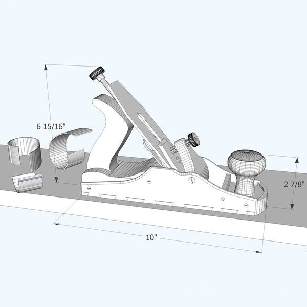 antique plane tool 3d 3ds - Antique Plane Tool by chaosfractal