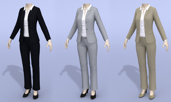 Female Suit 3d Model