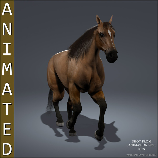 3d realistic horse model - Horse (ANIMATED) by Massimo Righi