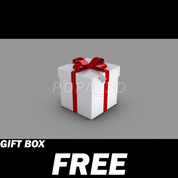 Gift Box with Red rubbons