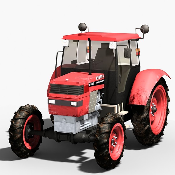 3d agricultural tractor model - Kubota tractor by Sandu_Bublic