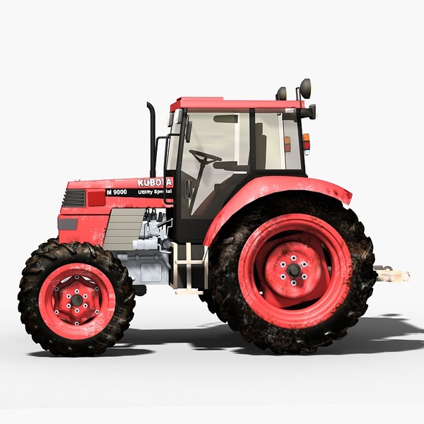 3d agricultural tractor model - Kubota tractor by Sandu_Bublic