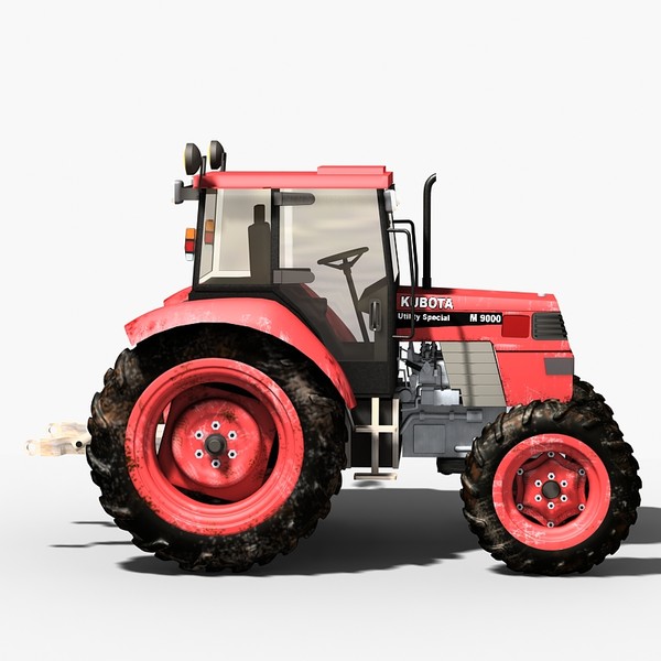 3d agricultural tractor model - Kubota tractor by Sandu_Bublic