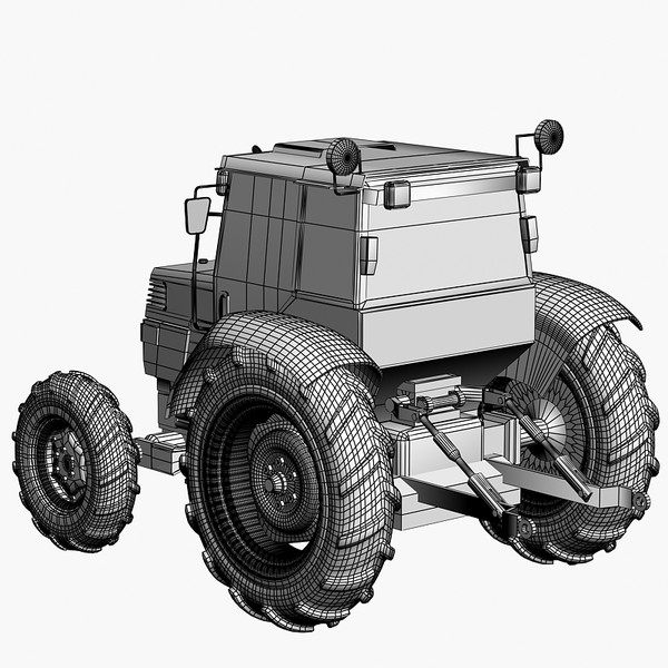 3d agricultural tractor model - Kubota tractor by Sandu_Bublic