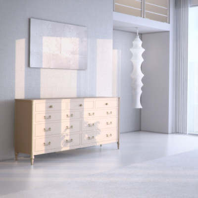 Left Blank 9 Drawer dresser 3D Models