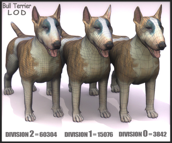 3d model bull terrier - Bull Terrier by Massimo Righi