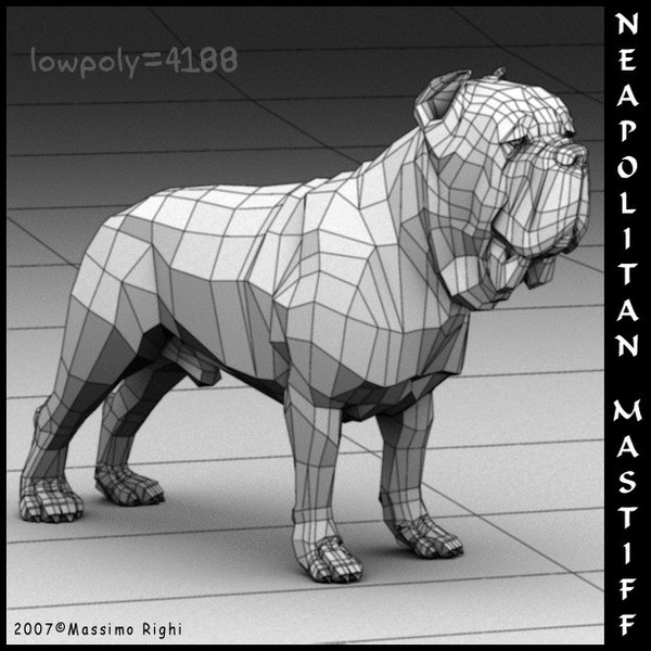 neapolitan mastiff 3d model - Neapolitan Mastiff by Massimo Righi