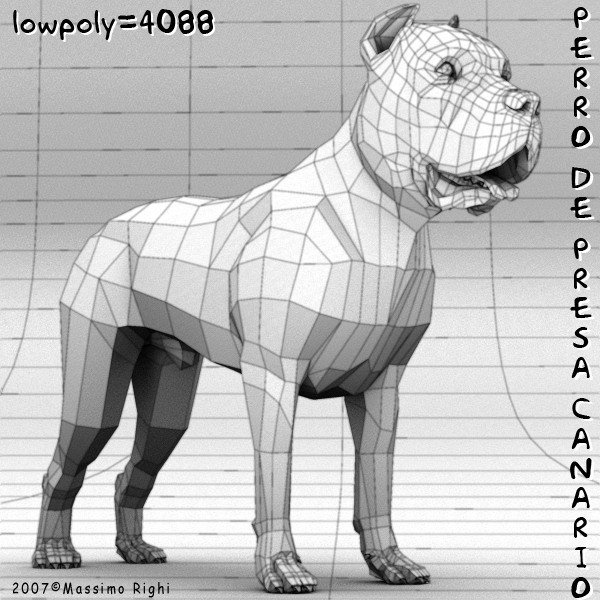 perro presa canario dog 3d x - Perro de Presa Canario by Massimo Righi