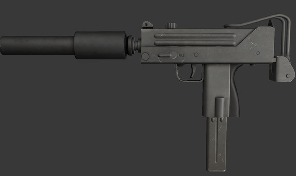 mac-10 weapon gun obj - Mac-10 Submachine Gun by Luchador