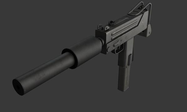 mac-10 weapon gun obj - Mac-10 Submachine Gun by Luchador