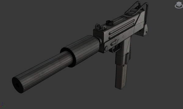 mac-10 weapon gun obj - Mac-10 Submachine Gun by Luchador