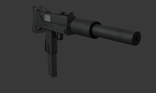 mac-10 weapon gun obj - Mac-10 Submachine Gun by Luchador