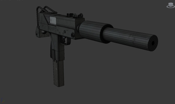 mac-10 weapon gun obj - Mac-10 Submachine Gun by Luchador