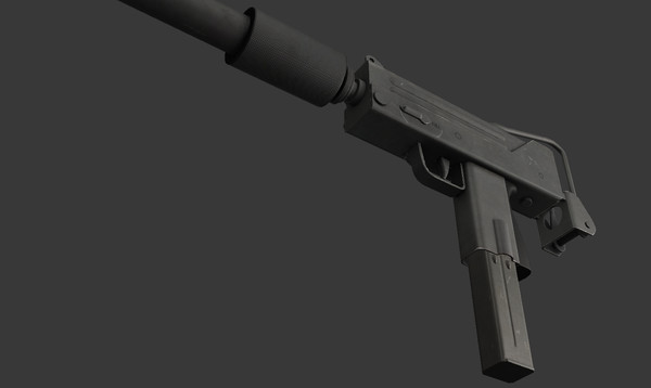 mac-10 weapon gun obj - Mac-10 Submachine Gun by Luchador